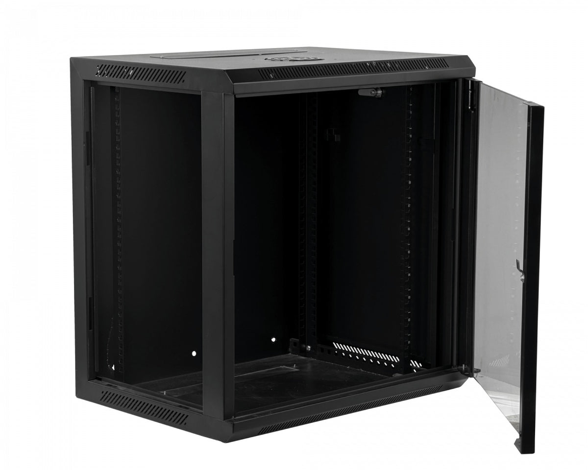 RK12-6L-LIQ DE SEGUNDA MANO Armario Rack de Pared 60cm de Profundidad 12 Unidades Negro incluye M6-2U