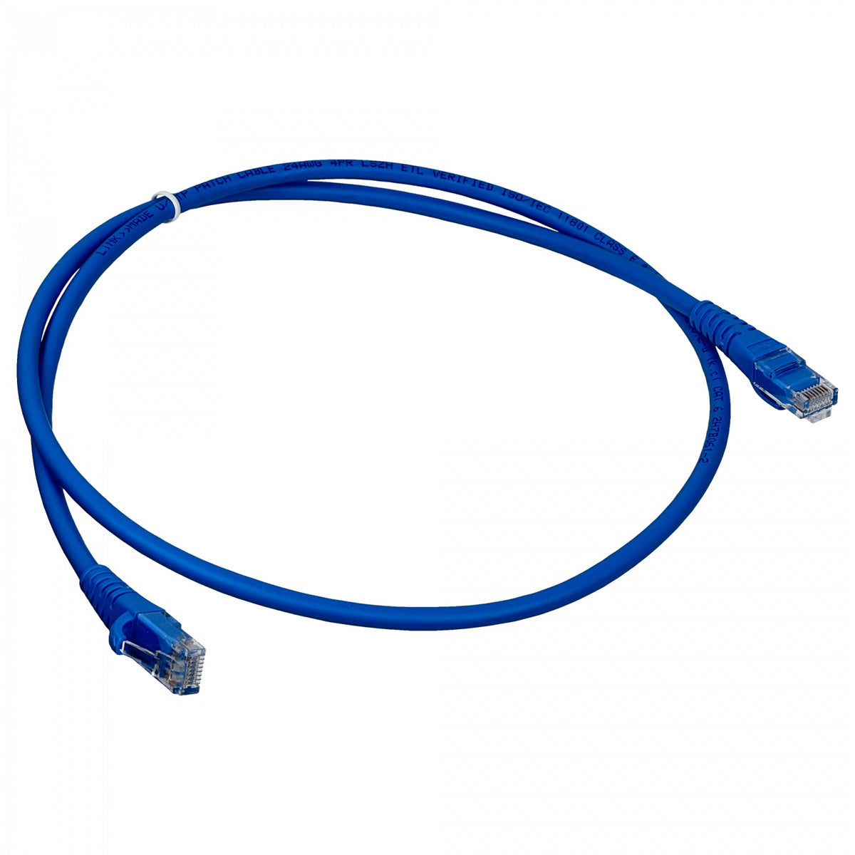 CP6A-10L LINKMADE Latiguillo de red 1 metro CAT6 azul LSZH multifilar con conectores moldeados
