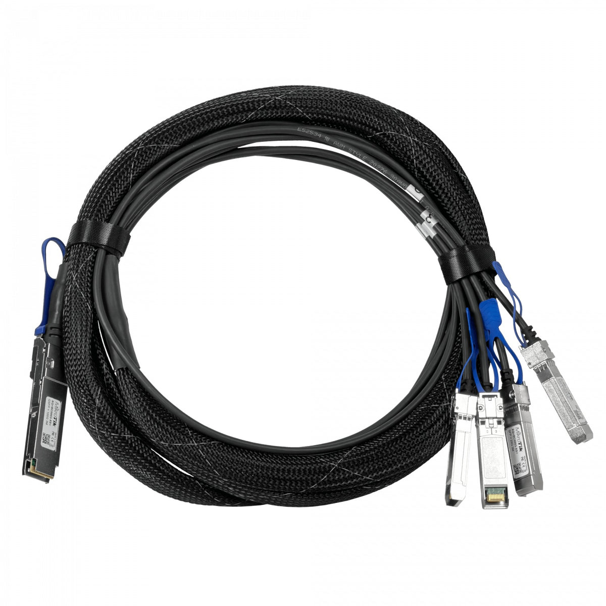 XQ+BC0003-XS+ MIKROTIK Latiguillo QSFP28-100G a 4x SFP28-25G 3 metros bifurcación 1x100G-4x25G
