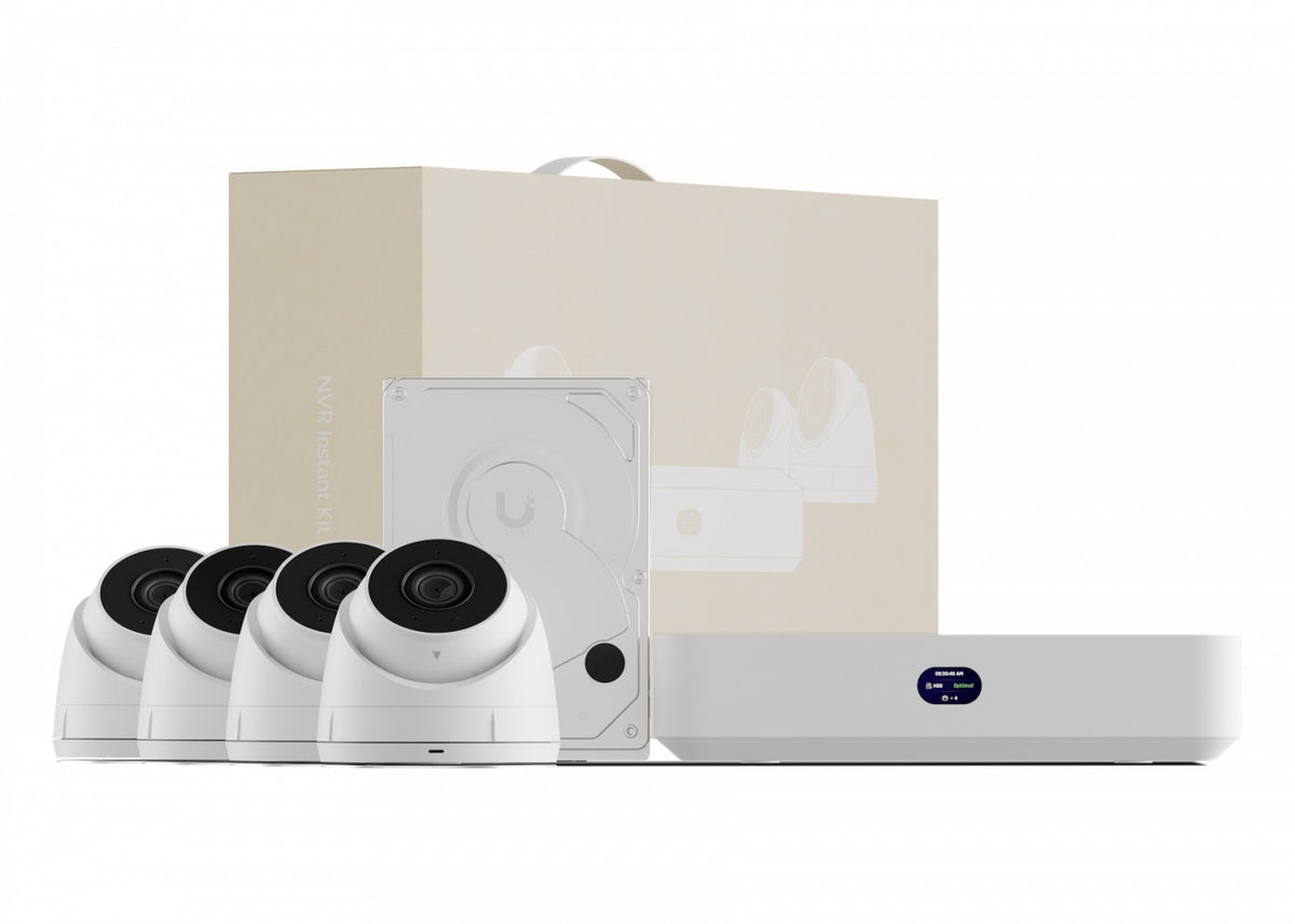 UNVR-INSTANT-KIT UI UI Kit 1-UNVR-INSTANT + 4-UVC-G5-TURRET-ULTRA Disco-1TB Protect Access  UBIQUITI