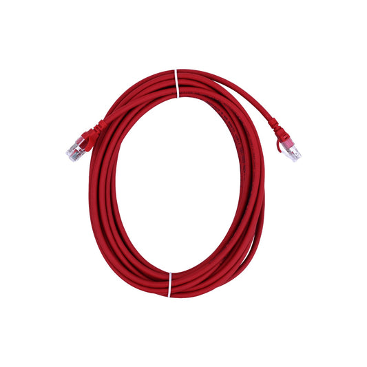 C6AR-50 Cable de parcheo multifilar Cat6a U/FTP, 5 metros, color rojo, con conectores inyectados y cubierta LSZH, marca LINKMADE