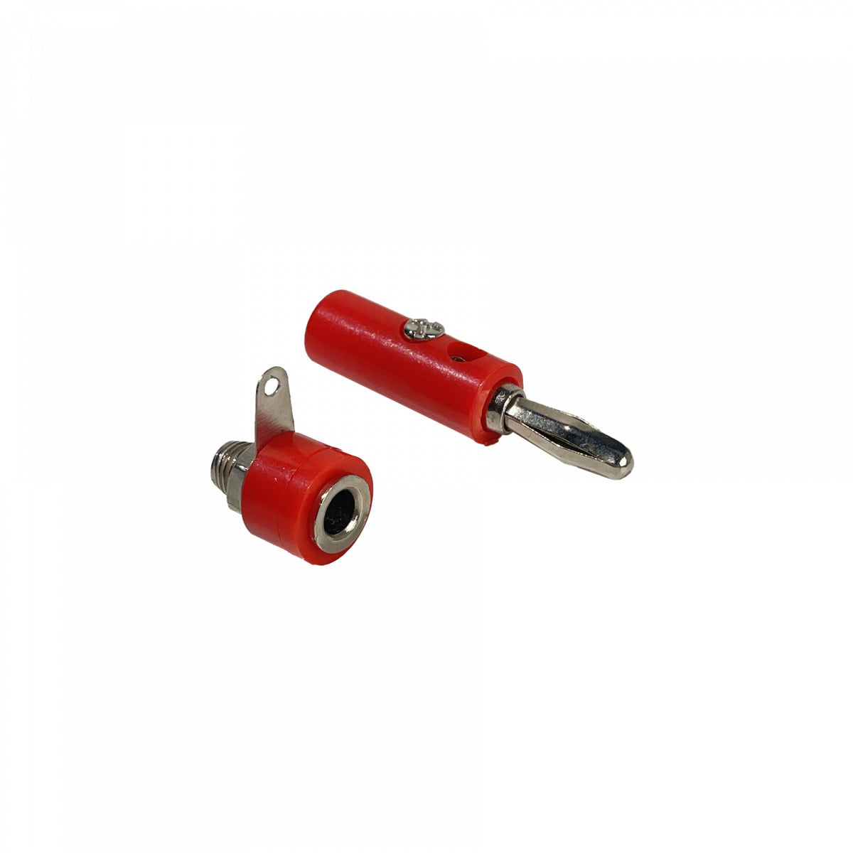 BANANA-R Conector Rojo Clavija Banana 4mm Macho y Hembra J072