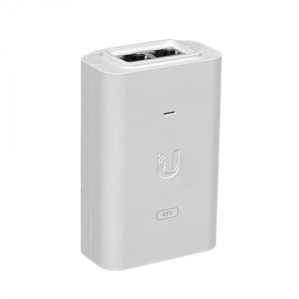 POE-48-24W-G-LIQ. REACONDICIONADO UBIQUITI conector Gigabit inyector PoE tensión 48V potencia 24W 2 conectores RJ45 alimentación 220VAC referencia UBI-POE-48-5G requiere cable específico