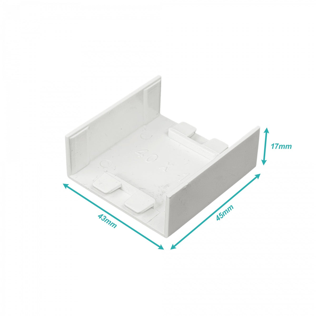 QN4U 40x16mm Acople 4016-U. para canaleta PVC QN4W