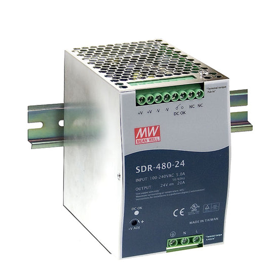 Fuente de poder Riel DIN 480W metal SDR-480 - 48V