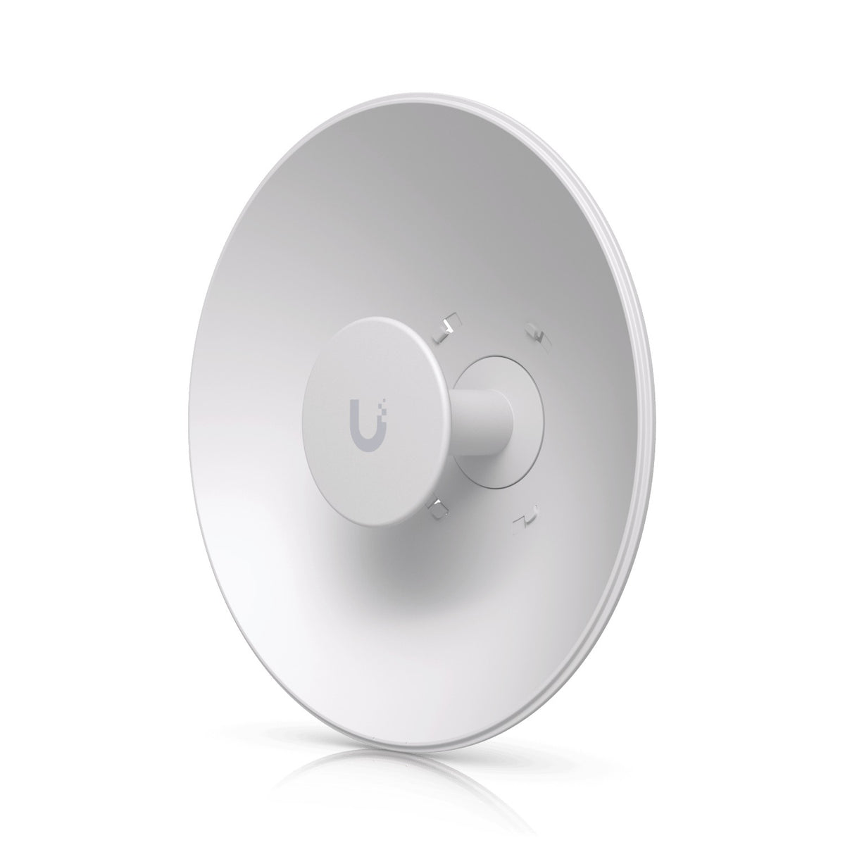 UISP-DISH-MINI. Antena parabólica UI de 26 dBi, 42 cm, banda 5,15–6,87 GHz, apertura 6x8°, para 5 GHz y 6 GHz, IPX6 UBIQUITI