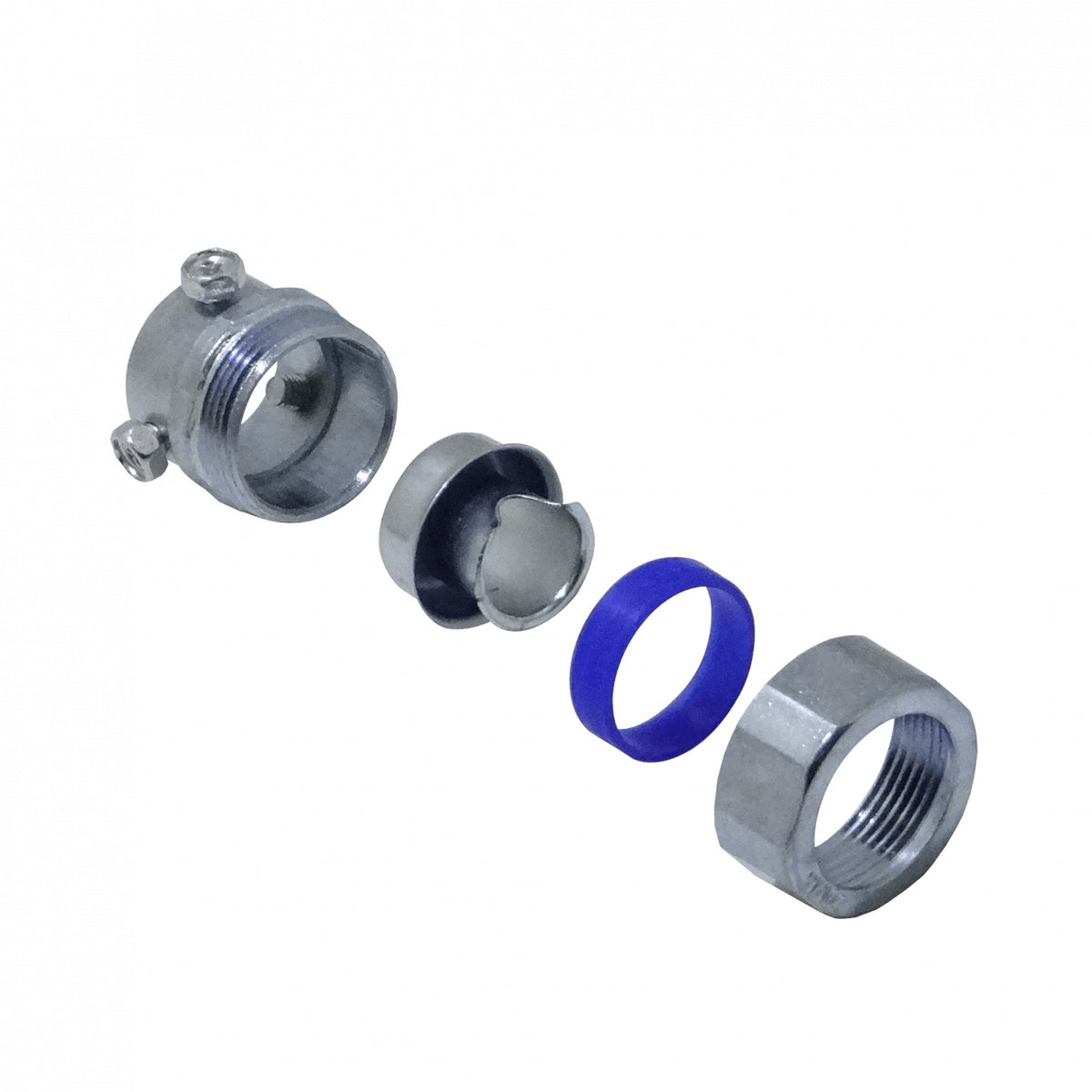 MEMT20 Adaptador metálico de unión de 20mm para conduit EMT a conduit flexible, rango de ajuste 11-21/14mm