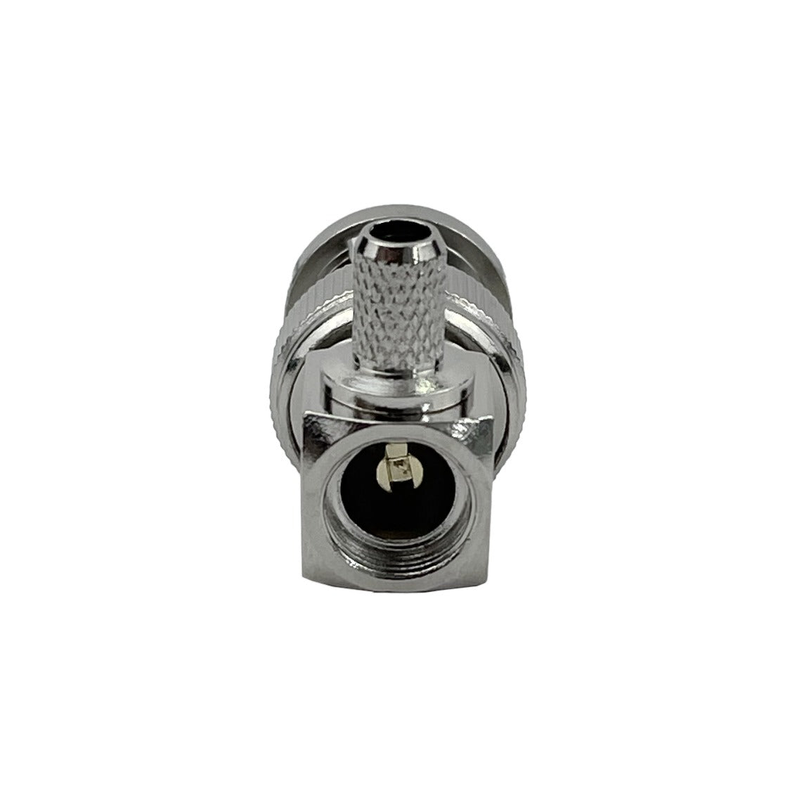 BM2J Conector BNC macho acodado 90 grados crimpeable para cable LMR195 RG58 RG142