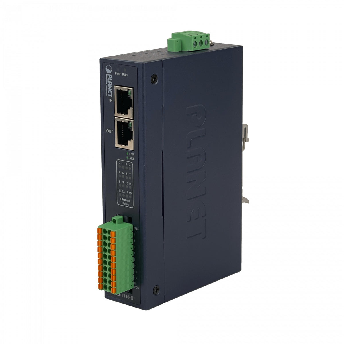 IECS-1116-DI PLANET Módulo de Entradas Digitales EtherCAT 16 Canales 2 Puertos RJ45 Requiere 9-48VDC