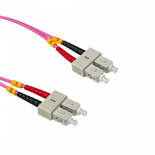 JF4CC5 LSZH 5 metros SC-SC OM4 Multimodo MM Dúplex Latiguillo Fibra 50/125um 3mm
