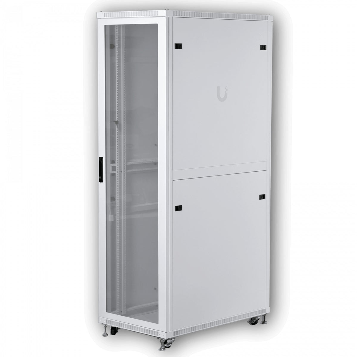 URK42-10V UI Armario Puerta-Cristal 42U 1000mm 100cm-Profundidad Rack Blanco Ventilador UACC-Rack-42U-1000-G UBIQUITI