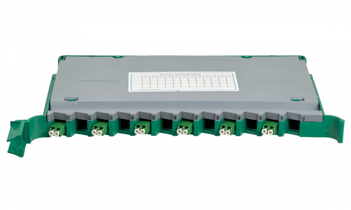 ODF-B Bandeja 12-LC/APC para Cabecera tipo ODF incluye pigtails-SM y coplas
