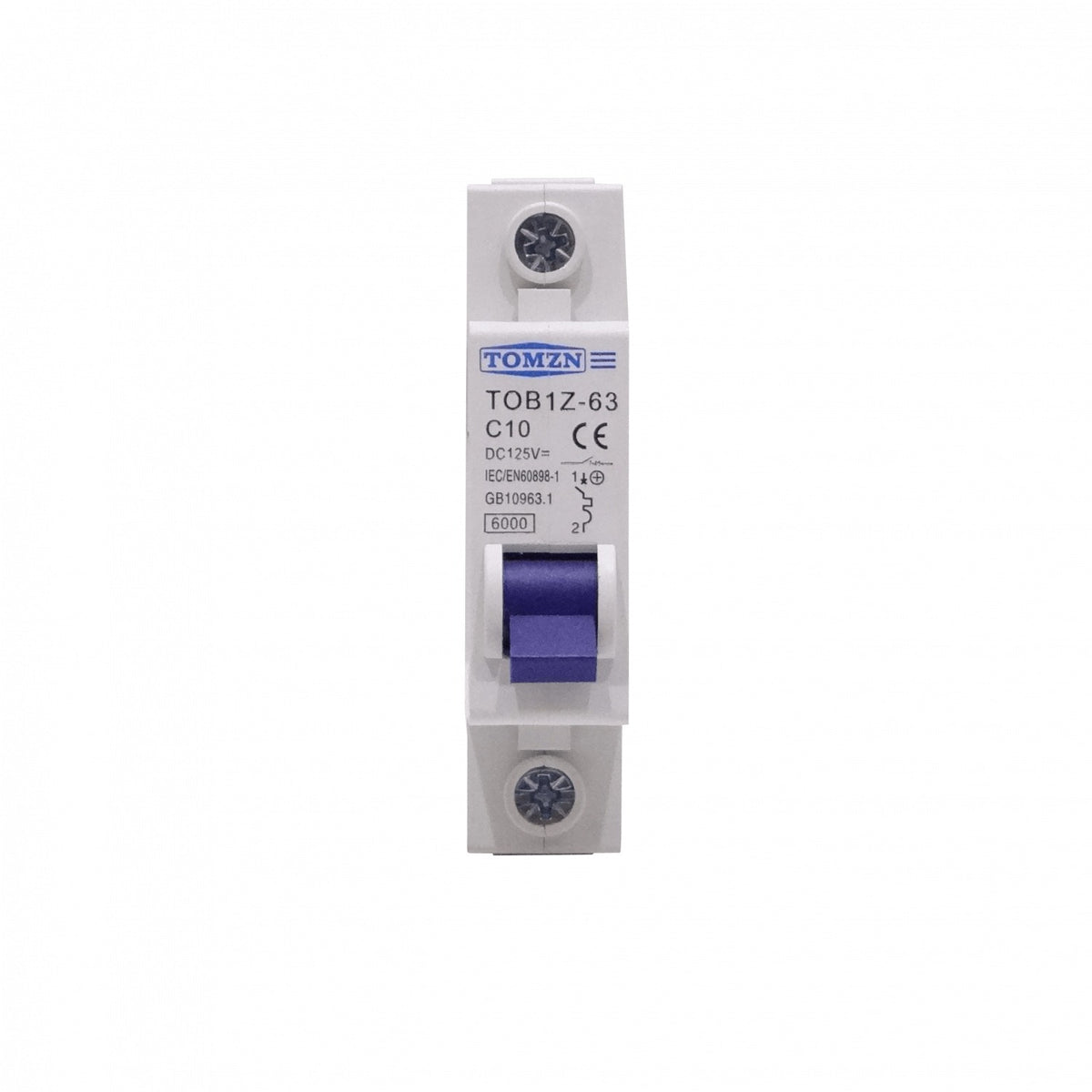 AUTO-DC-10A TOMZN 10A 125VDC Corriente Directa Disyuntor Termomagnético Automático C10