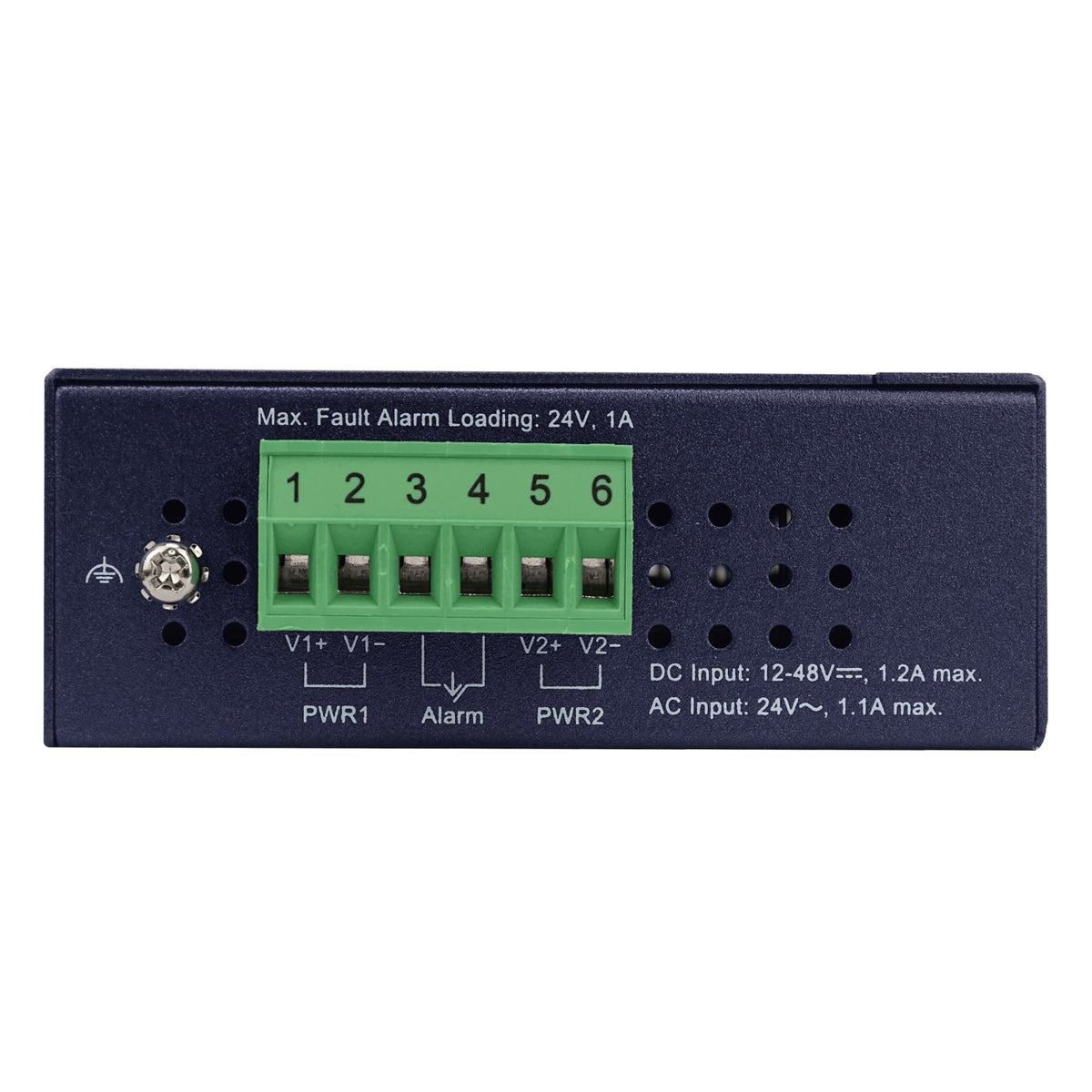 IGS-801T Switch industrial no administrable PLANET de 8 puertos Gigabit, montaje en riel DIN, alimentación 12-48 VDC/24 VAC