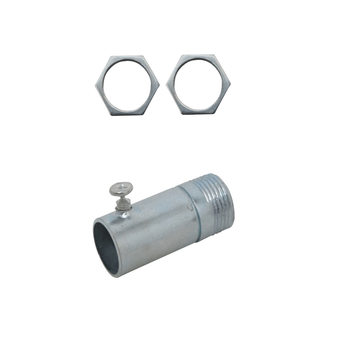 EMT16-ASA 16mm Acero Zincado Salida Caja c/Hilo para Conduit Rigido Metalico