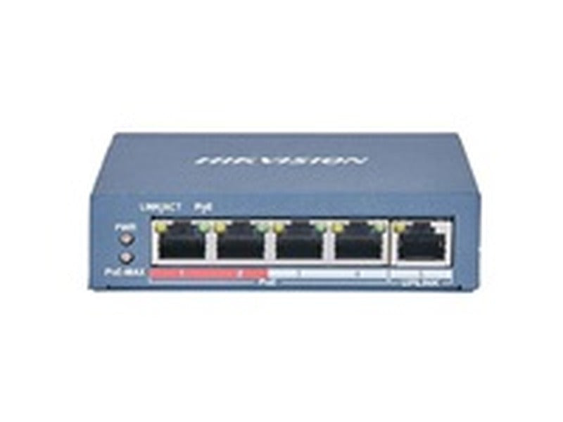 HIK Switch 4 Puertos No Amd. POE+ 10/100 Mbps 45W 300mt Smar