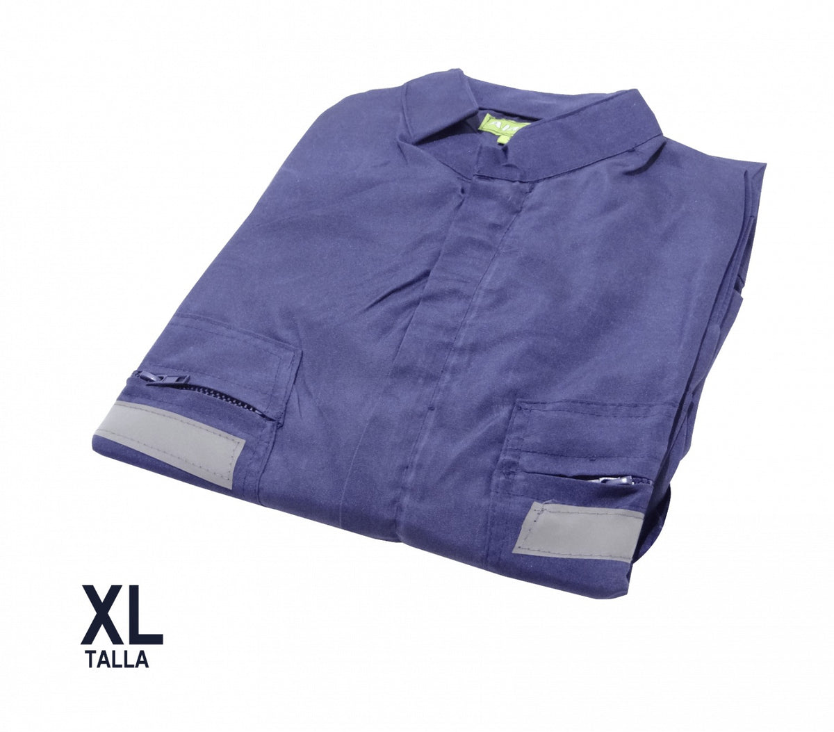 OVEROL-XLA XL Azul 48/50 Alt180cm Mameluco Poplin Cintas-Reflectantes Poliester