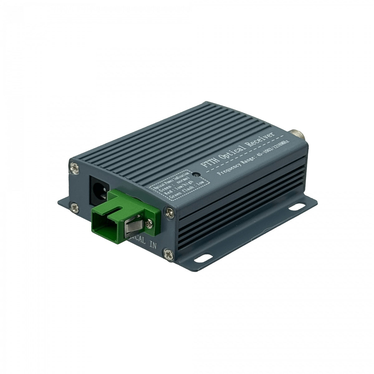 VR-860MS WOLCK Receptor Óptico SC/APC a Conector-F Activo 1210-1610nm -15dBm 47-1000MHz Alimentación-12V