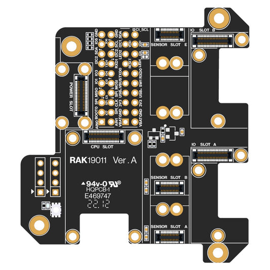 WisBlock Base con Power Slot (placa base + módulo de alimentación) - RAK19010 Base Board con Power Slot - RAK19013 LiPo Solar