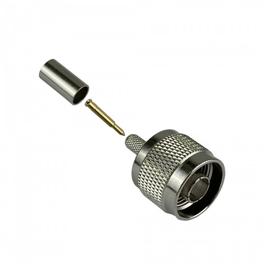 NM2C Conector compresible Serie-195 para cable LMR195/RG58 con terminación N Macho