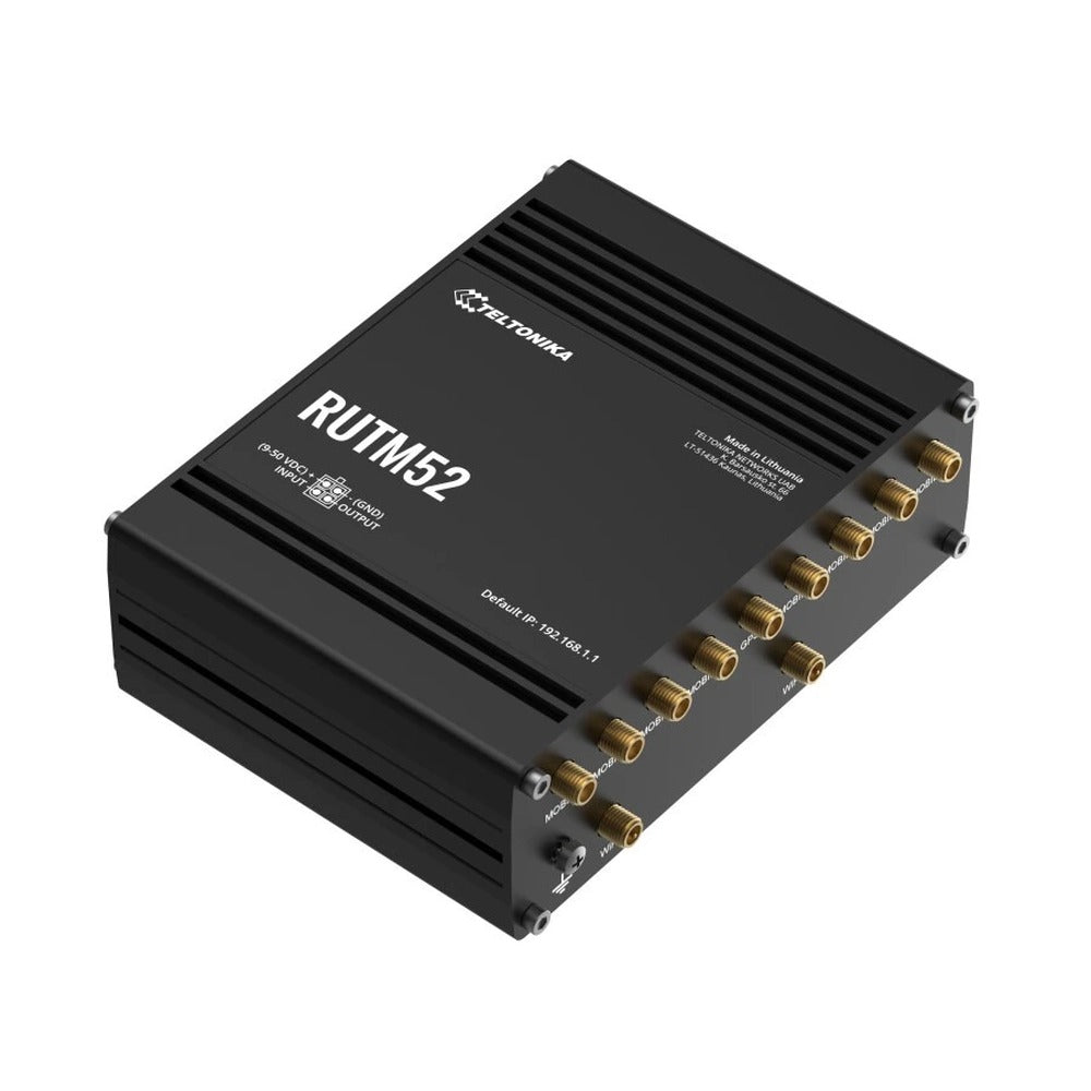 Switch Industrial 5G Teltonika RUTM52 Doble Módem Dual SIM eSIM Acceso Múltiple-WAN Conectividad WiFi5 5 Puertos Ethernet Gigabit