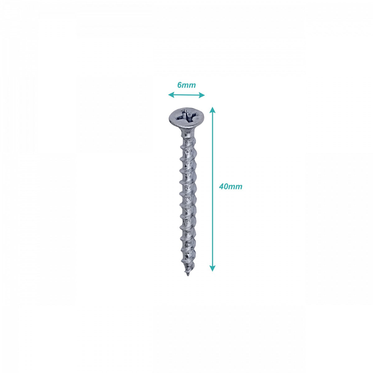 YUK6-13 100-Unids. Tornillo Volcanita CUZ Punta 6 X 1.5/8-pulgadas ZINC 649952