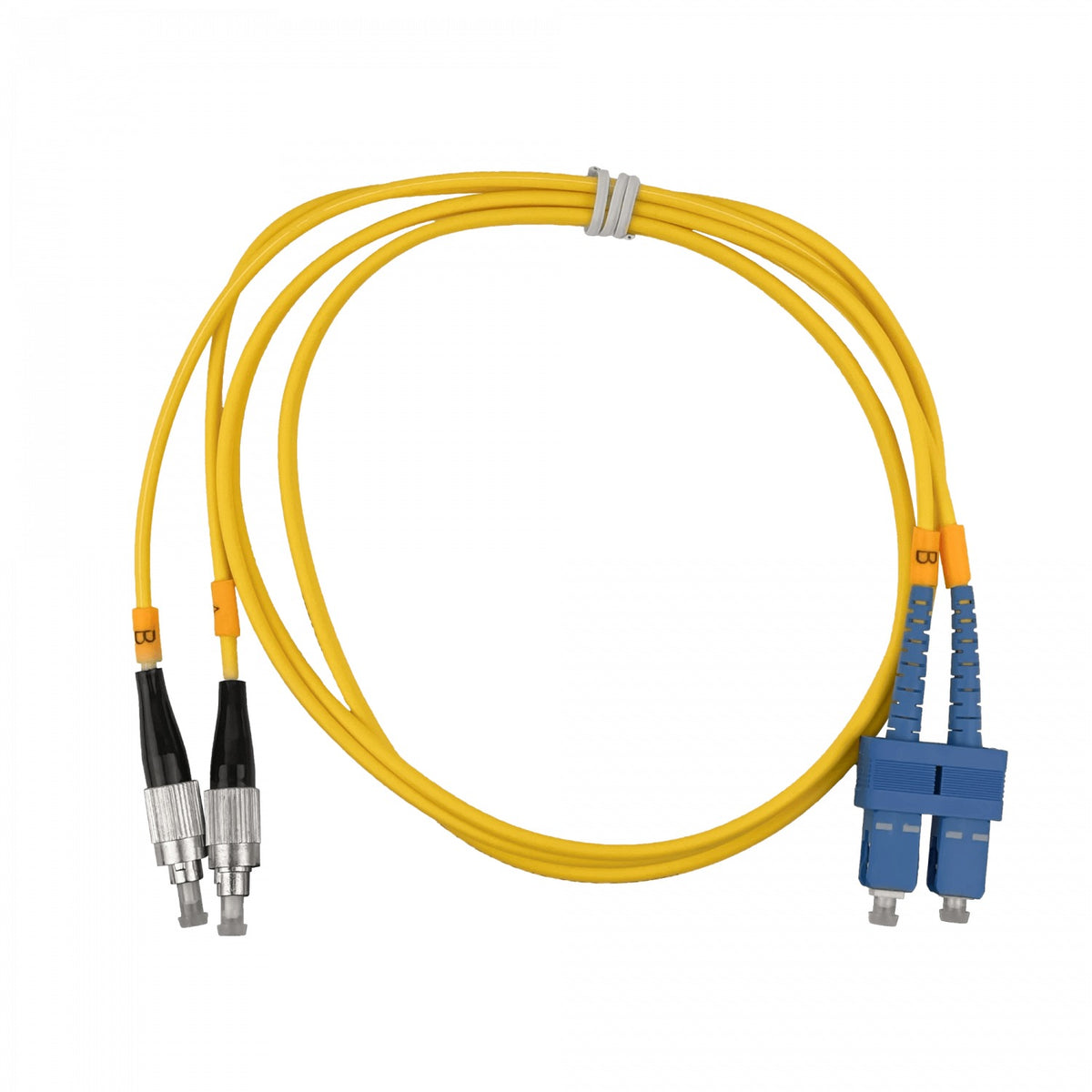 JFSCF1. Cable Conectorizado de Fibra Óptica Monomodo SM Dúplex SC a FC de 1 metro, 3.0 mm, 9/125 µm