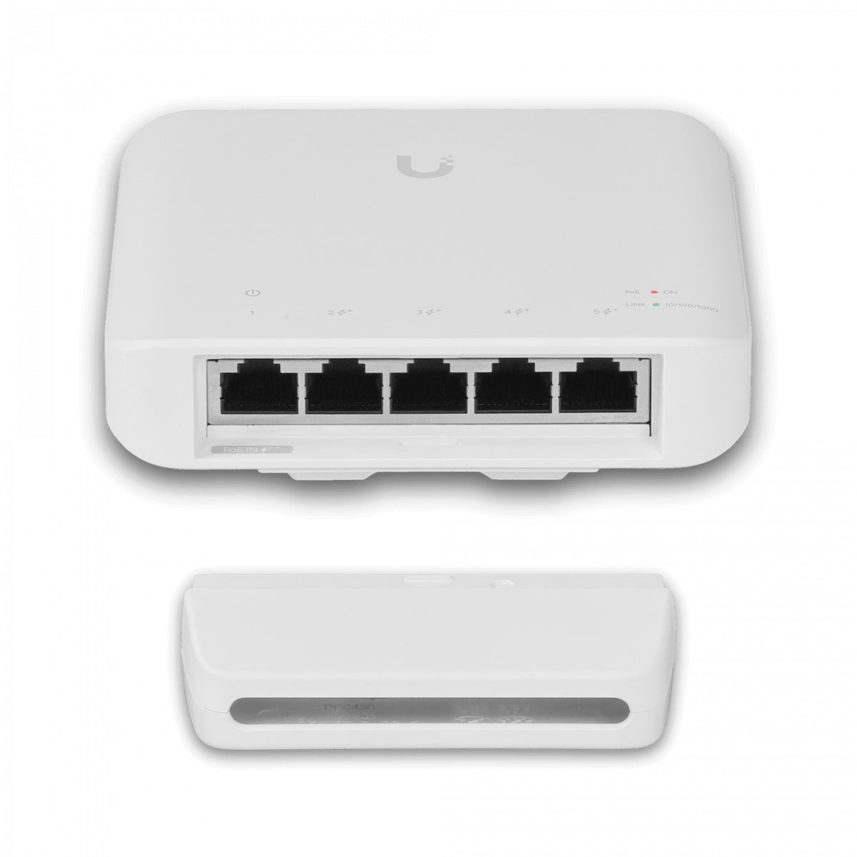 USW-FLEX. Conmutador UI de 1 unidad, 5 puertos 1000 Mbps PoE (requiere 1 entrada), máximo 46 W totales, para exterior, requiere af/bt+ USW-FLEX-EU UBIQUITI