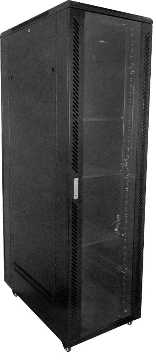 RK42-10VL LINKMADE Armario Rack 42U de 1000mm de Profundidad con PDU, Ventilación, Bandejas y Puerta Acristalada