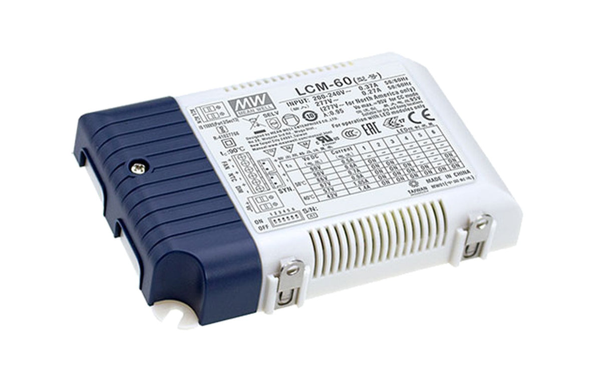 Driver LED plástico corriente PFC opcional DALI DALI-2 60W LCM-60 - B - 3 en 1  (1-10V, Resistor, PWM)