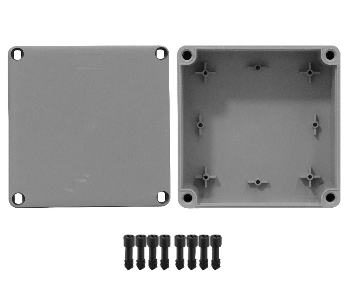 MGC-20 LINKCHIP Caja de superficie estanca color gris 150x150x80mm en poliestireno con 4 tornillos de poliestireno sin conos