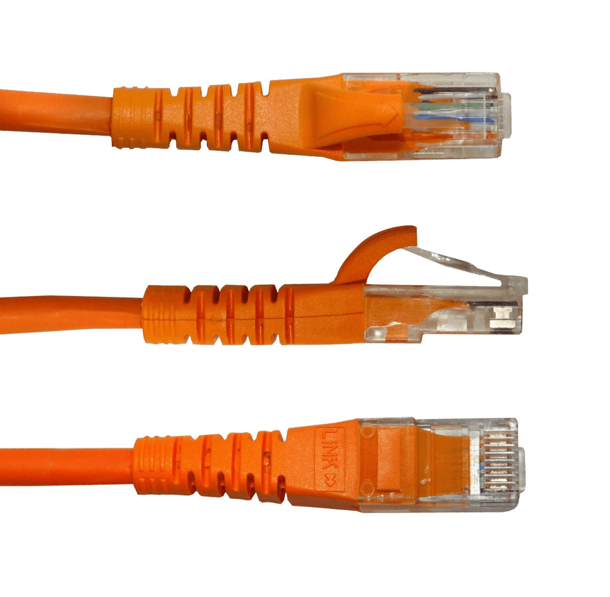 CPCB-20L. LINKMADE Cable de red cruzado de 2 metros Cat5e naranja U/UTP para interconexión directa 568A/568B