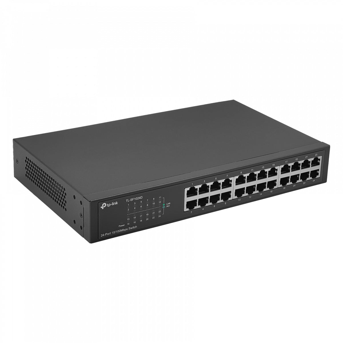 TL-SF1024D TP-LINK Conmutador 24 puertos 100 Mbps Slim No Administrable Montaje Rack Alimentación 220V Directa