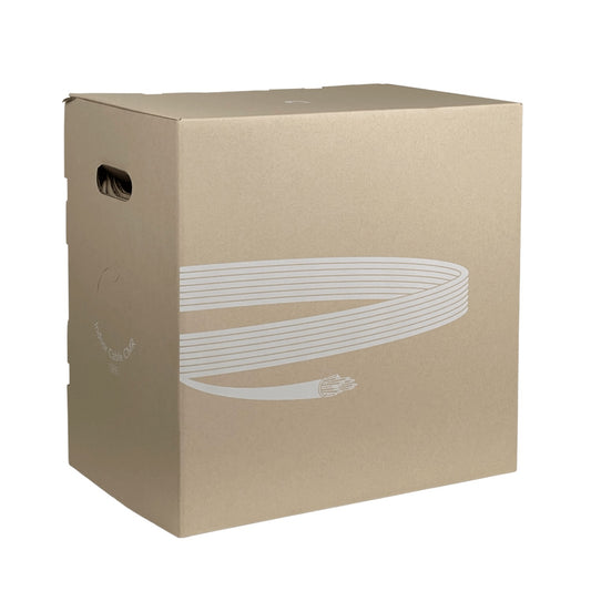 UCA-CMR. Cable UTP Categoría 6A para interiores, chaqueta CMR-UL1666, color blanco, 305 metros, calibre 23AWG, en caja, modelo UACC-CABLE-C6A-CMR de UBIQUITI