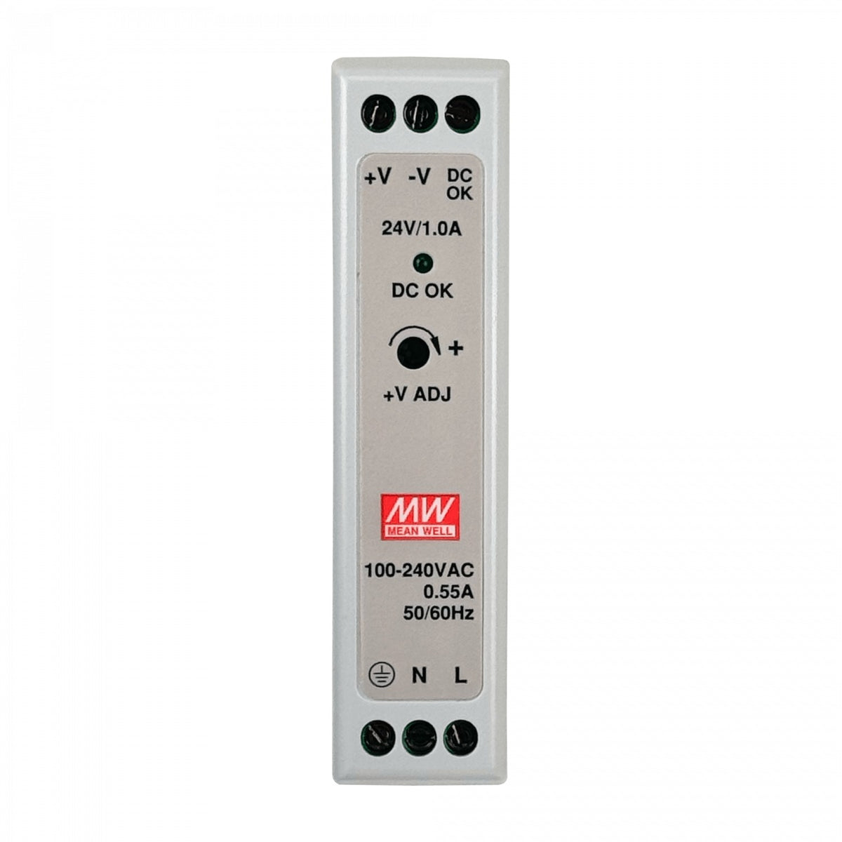 MDR-20-24 MEANWELL Fuente de alimentación 24VCC 24W 1A Regulable Ancho-24mm Carril-DIN