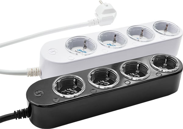 Zapatilla inteligente de 4 tomas con medición individual Wi-Fi, Zigbee y Bluetooth - Blanco