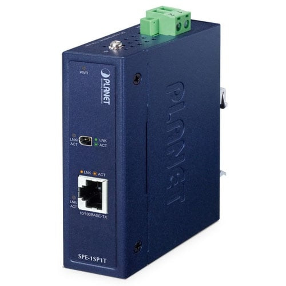 Convertidor de Medios Industrial Single-Pair Ethernet 10BASE-T1L a 10/100BASE-TX con Conector IEC 63171-2