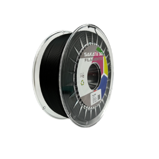 Material de Impresión Acrílico PLA de 850 Gramos en Tonalidad Negra, Diámetro 1.75mm y Peso Total de 2.5kg de Fabricante Sakata 3D