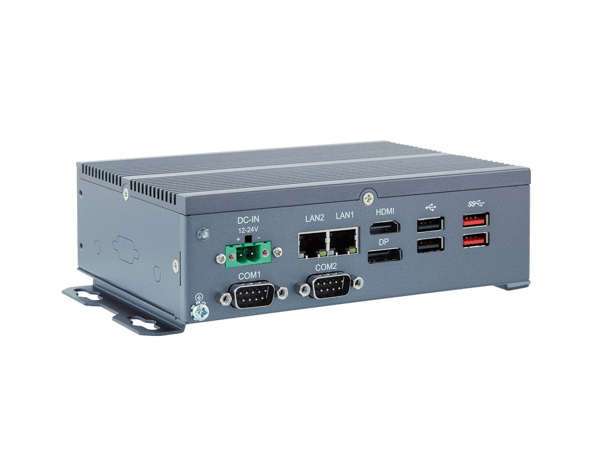 PC Industrial Fanless Intel Celeron J6412 Elkhart Lake, 1 GbE + 1 2.5GbE vista 3