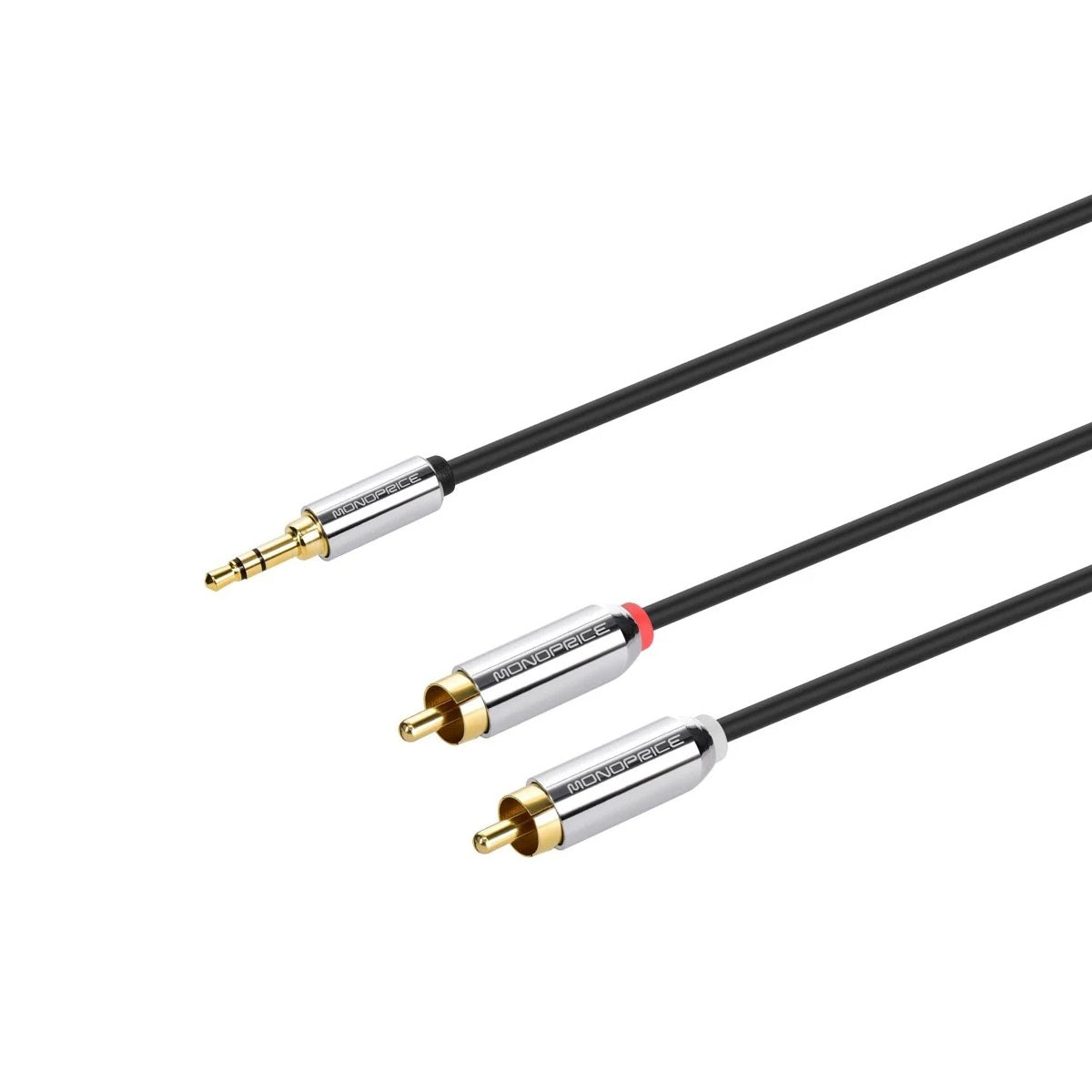 Cable de audio auxiliar con conector de 3,5 mm a RCA estéreo de 1,8 metros – Monoprice