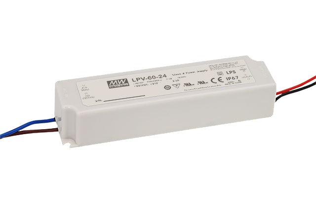 Driver LED plástico voltaje 60W LPV-60 - 5V